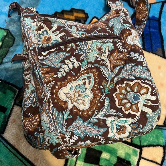 VINTAGE Y2K RETIRED BLUE PAISLEY VERA BRADLEY CROSSBODY - Picture 3 of 6